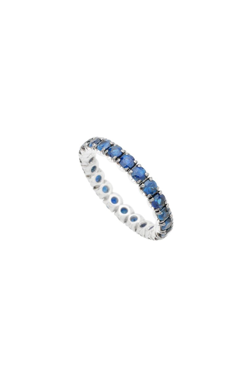 Anello Eternelle Oro Bianco Zaffiri Kt. 2,08
