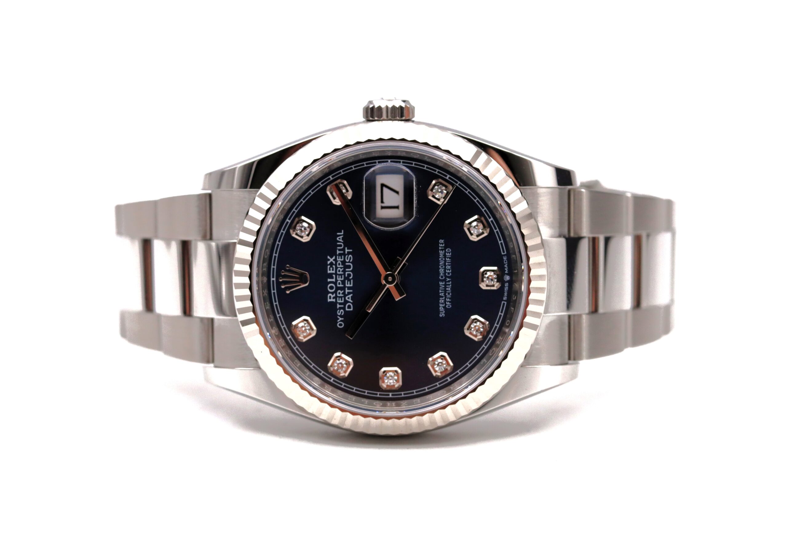 Rolex datejust sales blu diamanti