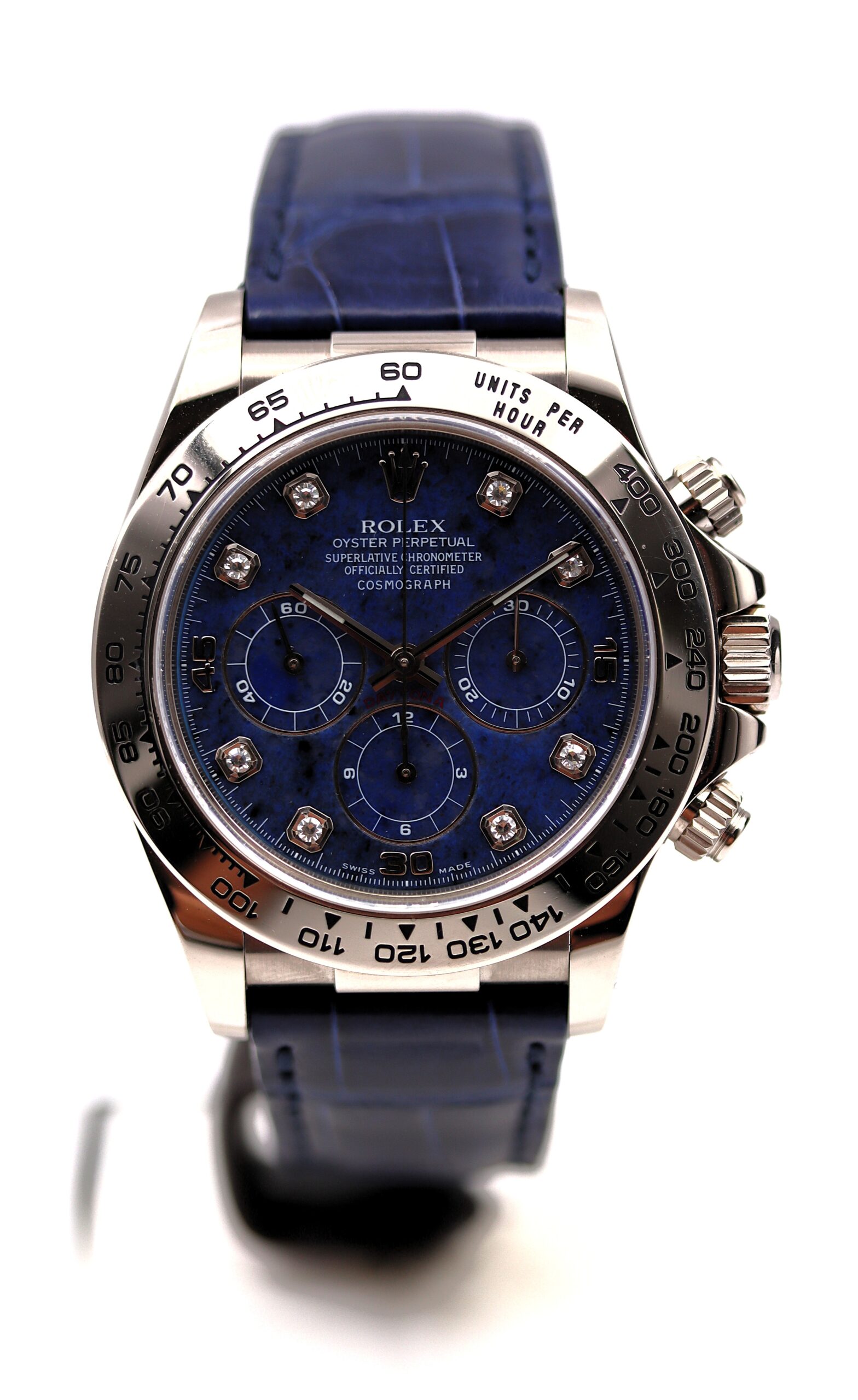 Rolex Daytona Ref 16519 Oro Bianco Sodalite Diamanti Full Set 1999 ITA