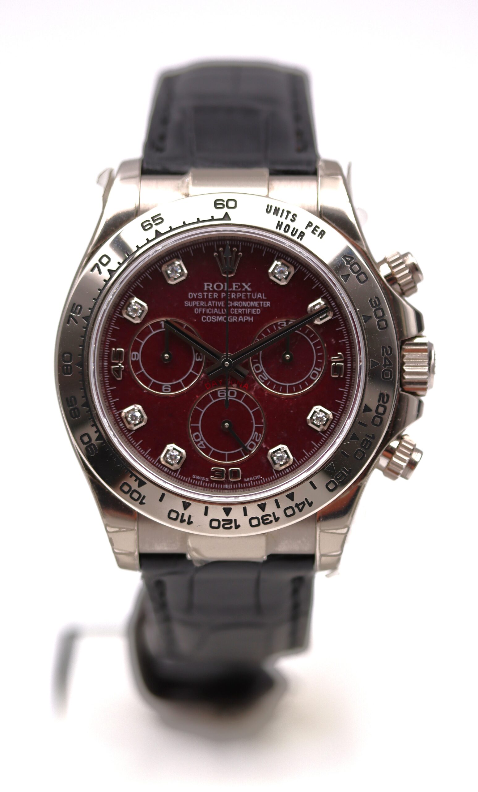 Rolex Daytona Ref 116519 Oro Bianco Rubellite Diamanti Full Set 2007 ITA