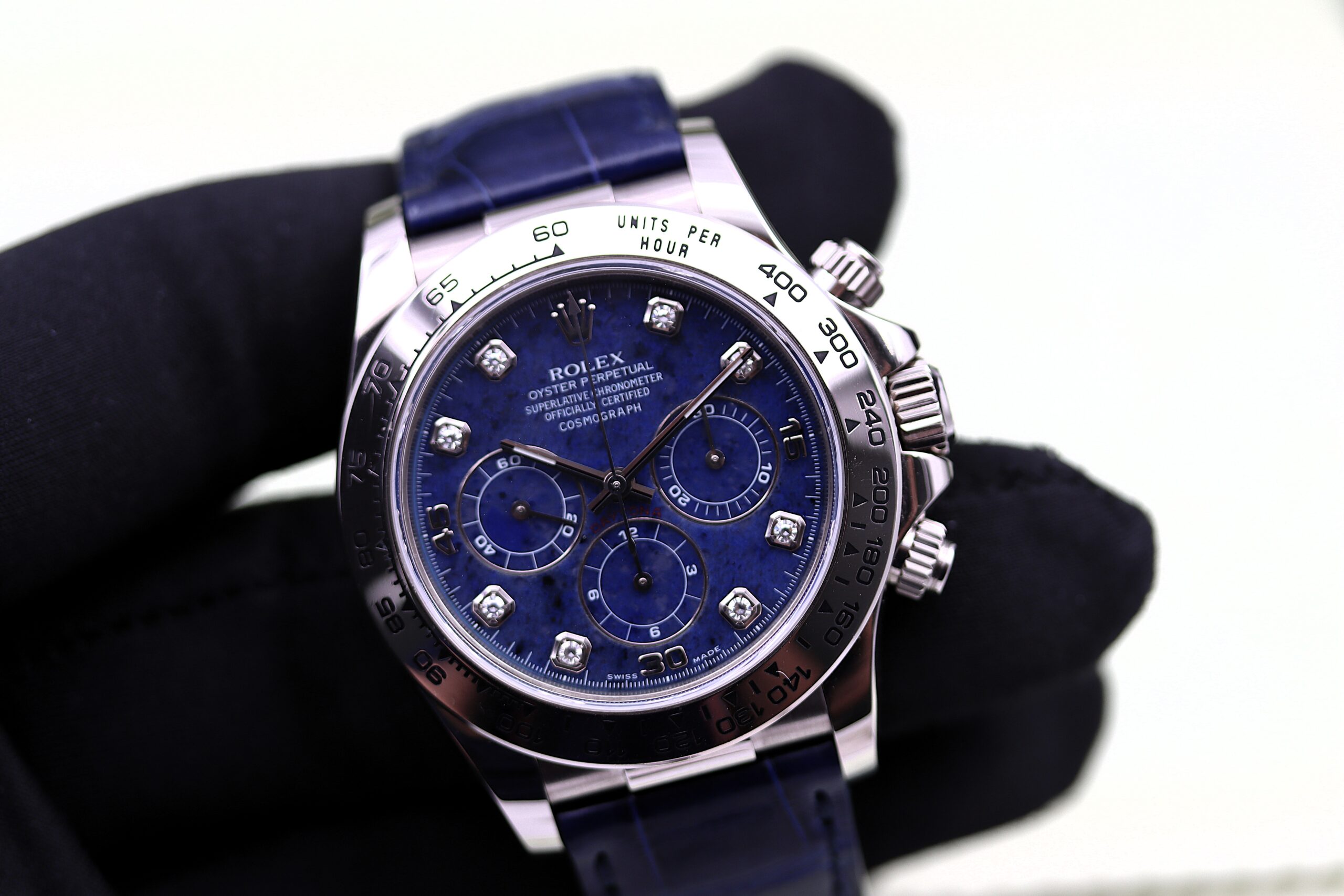 Rolex Daytona Ref 16519 Oro Bianco Sodalite Diamanti Full Set 1999 ITA - immagine 8