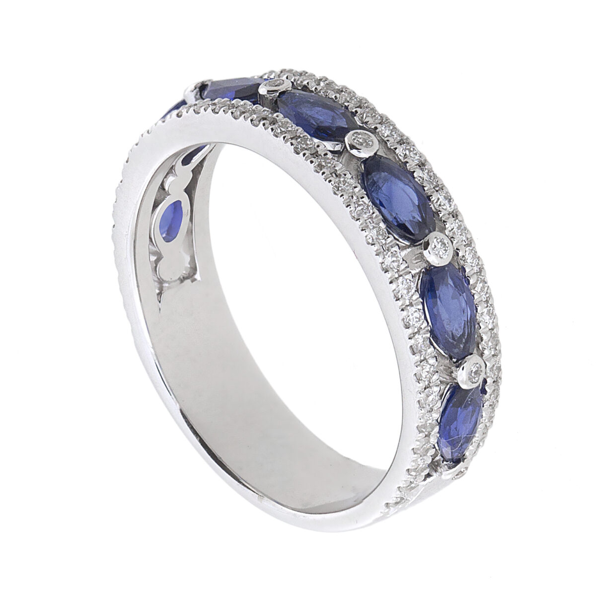 Anello fascia binario mezzo giro Zaffiri