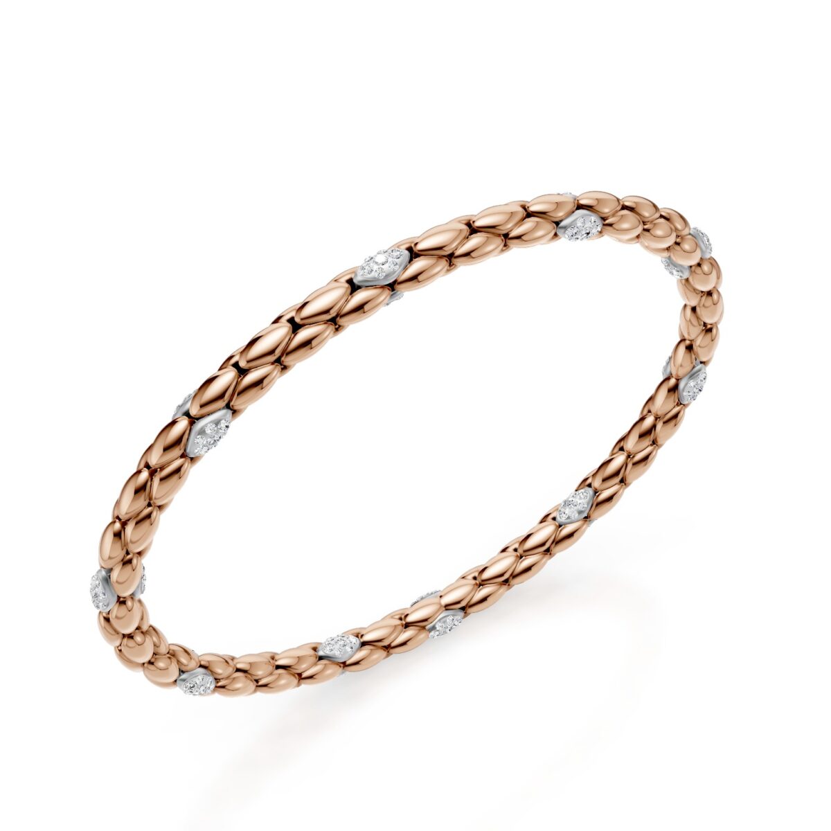 Bracciale Golay diamanti e oro rosa