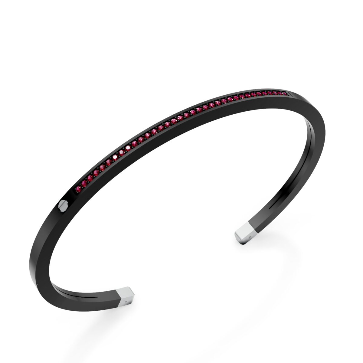 Bracciale Golay in titanio con rubini