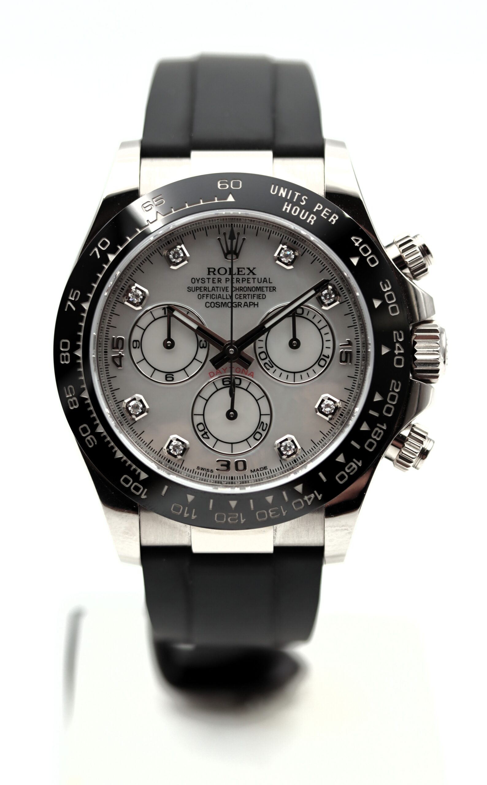 Rolex Daytona 116519LN Oro Bianco Madreperla Diamanti Full Set 2019