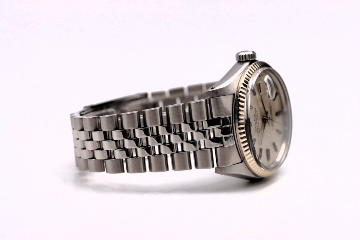 Rolex Datejust Ref 16014 Plexi Ghiera Oro Bianco Linen Dial 1982