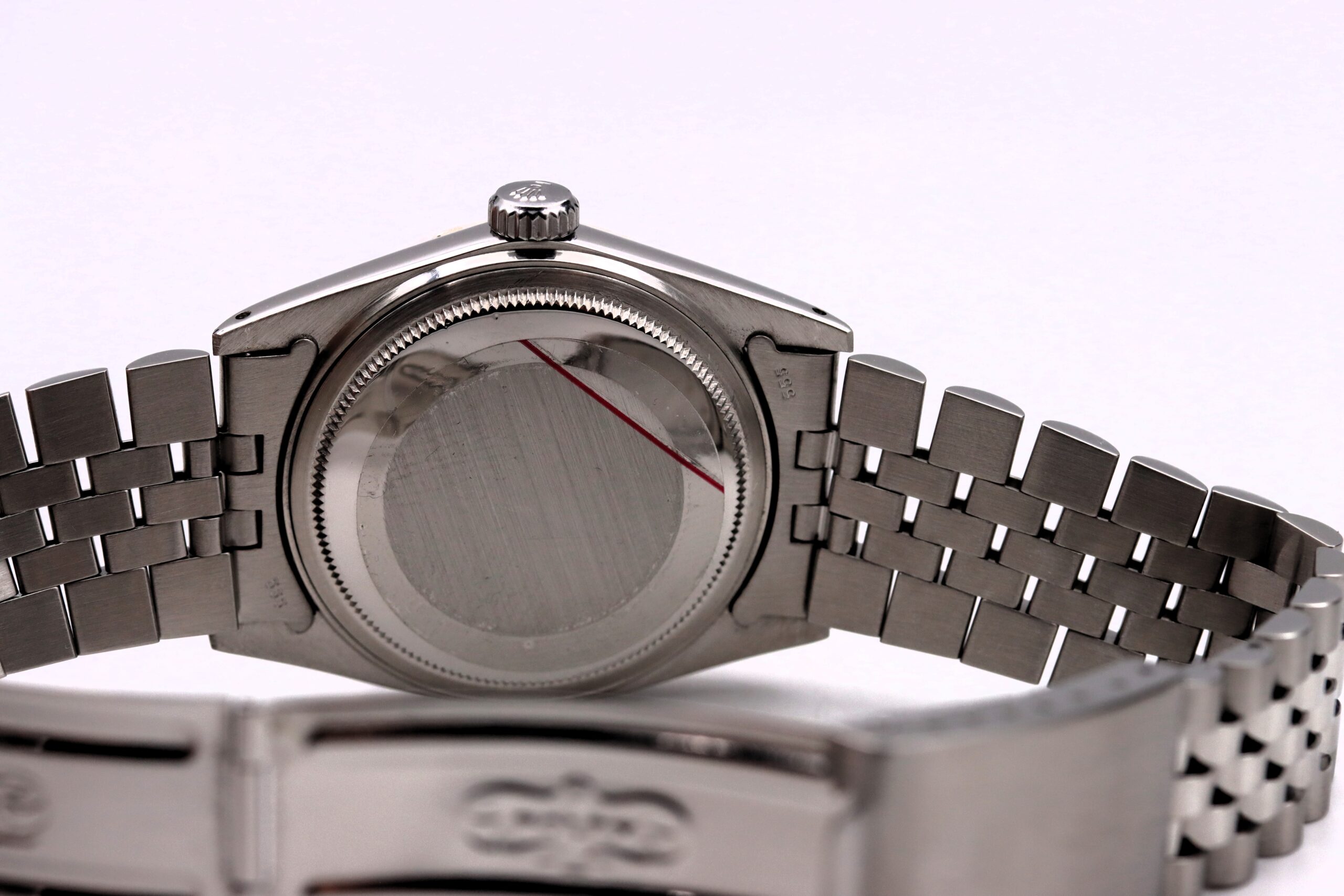 Rolex Datejust Ref 16014 Plexi Ghiera Oro Bianco Linen Dial 1982 - immagine 5