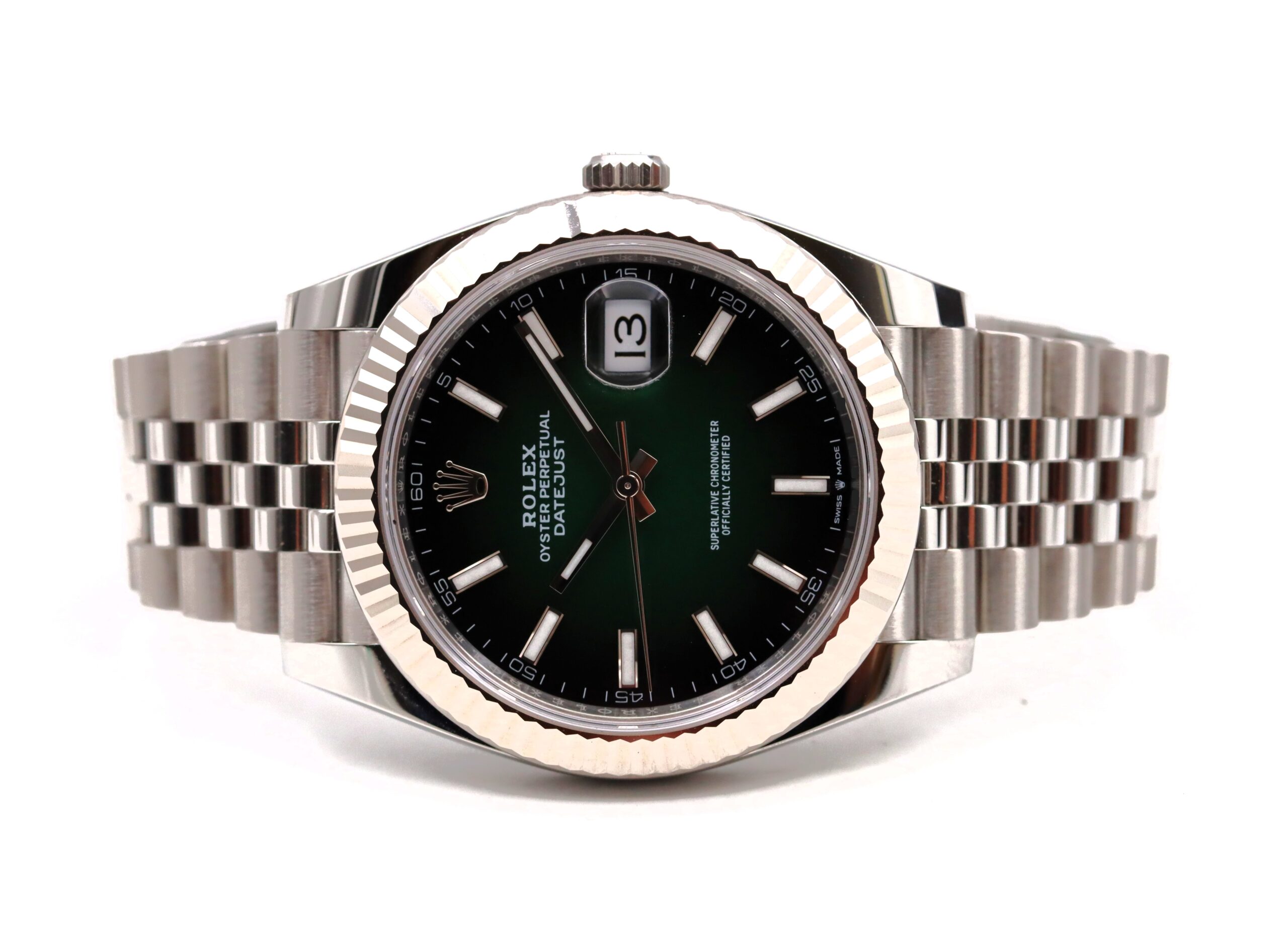 Rolex Datejust 41 126334 Quadrante Verde Ombrè Full Set 07/2026