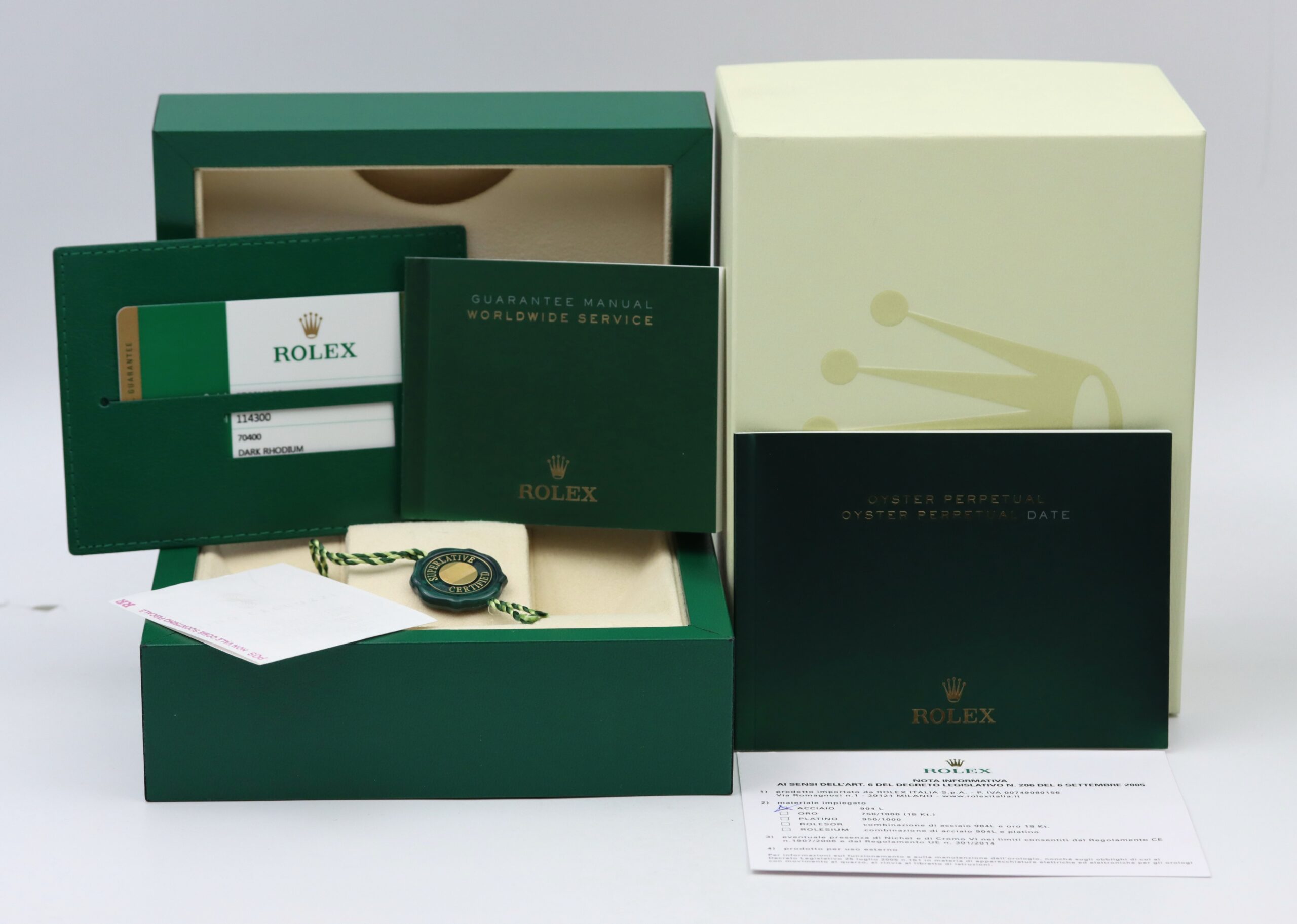 Rolex Oyster Perpetual 39 Dark Rhodium Dial Full Set 2015 ITA - immagine 7