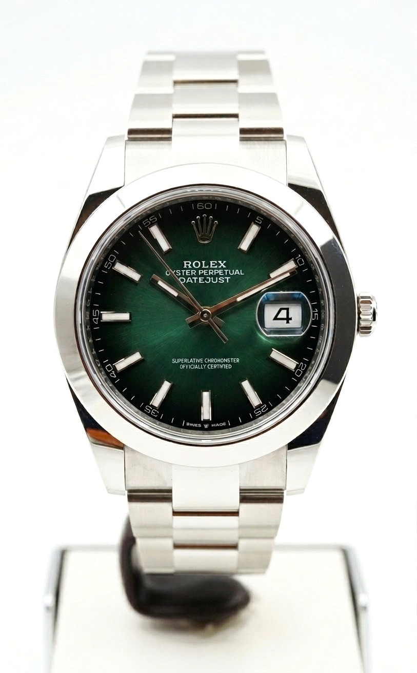 Rolex Datejust 41 Ref 126300 Green Ombrè Full Set 10/2026