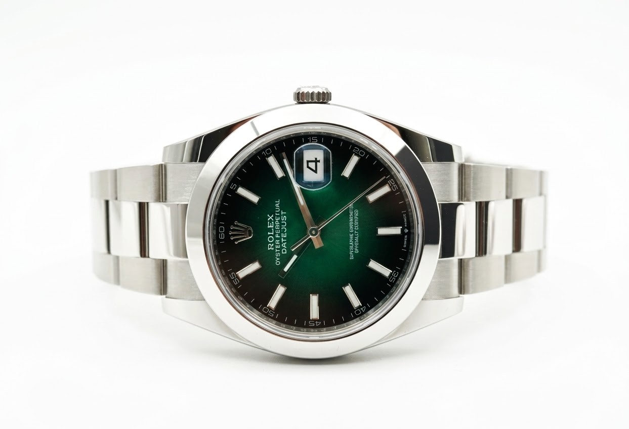 Rolex Datejust 41 Ref 126300 Green Ombrè Full Set 10/2026