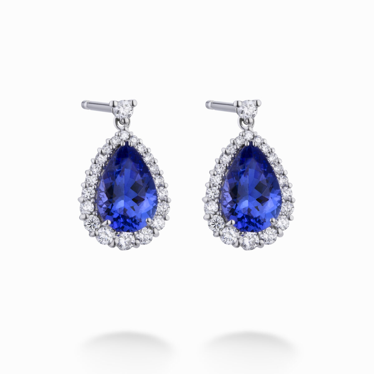 Orecchini a goccia, Tanzanite