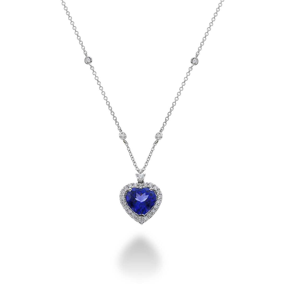 Girocollo Tanzanite a cuore