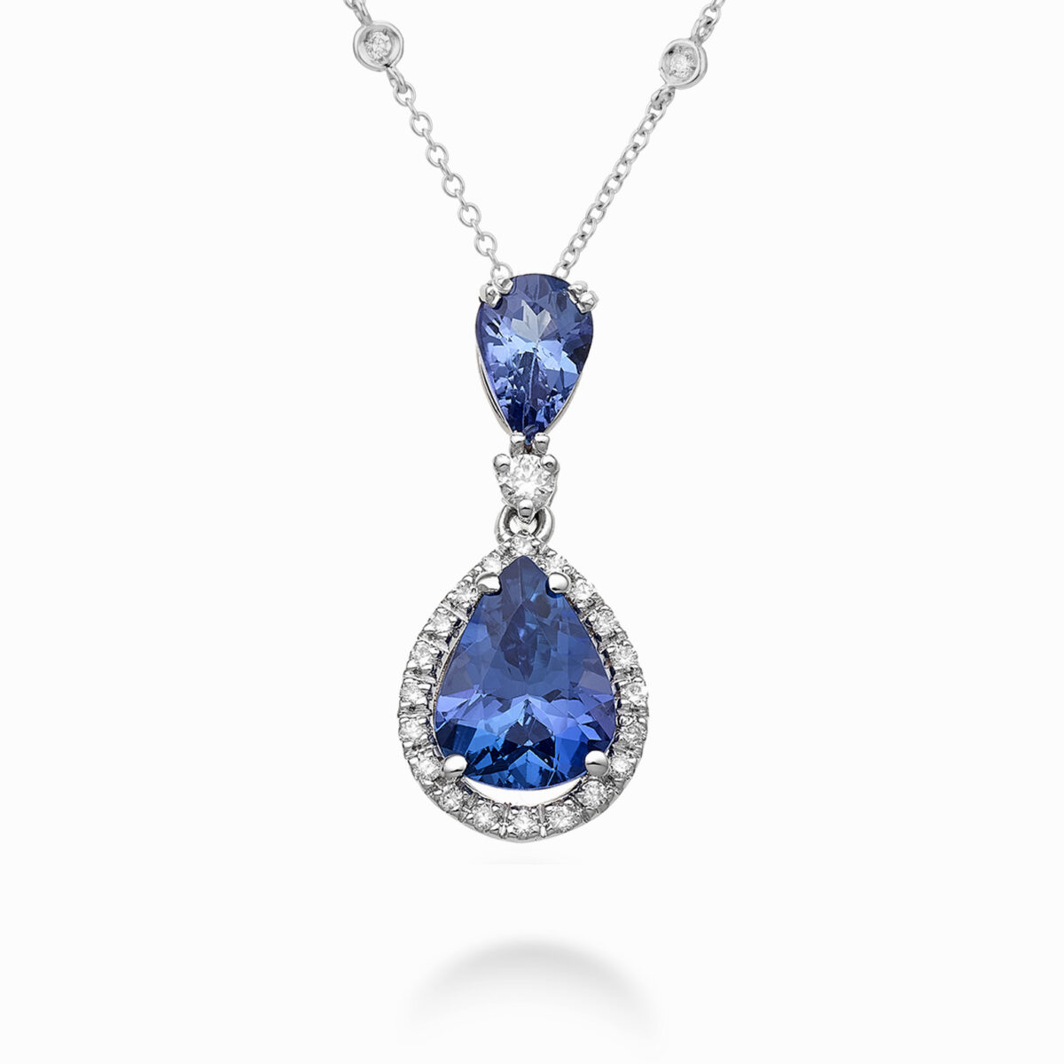 Girocollo Tanzanite a goccia