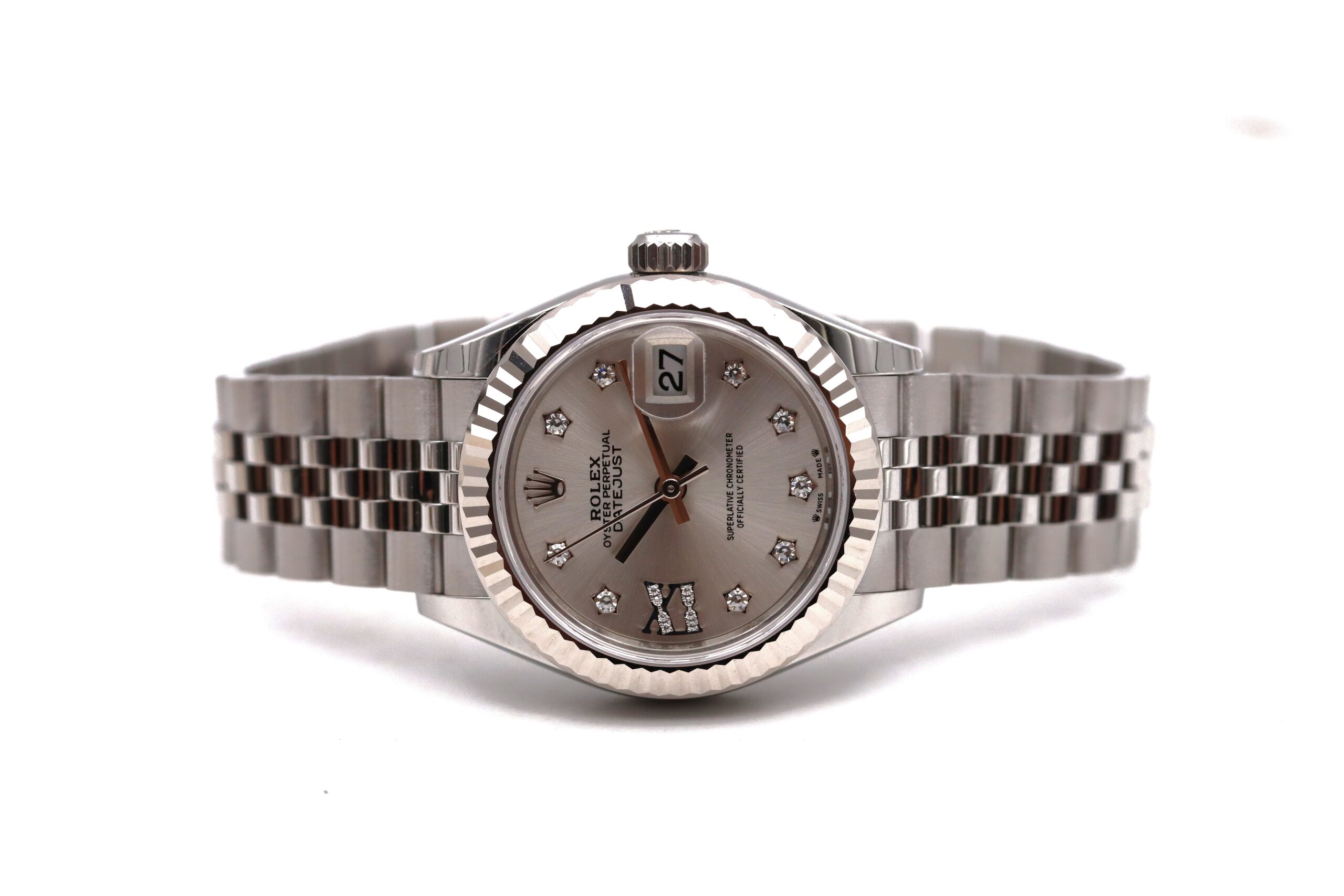 Rolex Datejust Ref 279174 Quadrante Argento Indici Diamanti Full Set 08/2026 - immagine 2