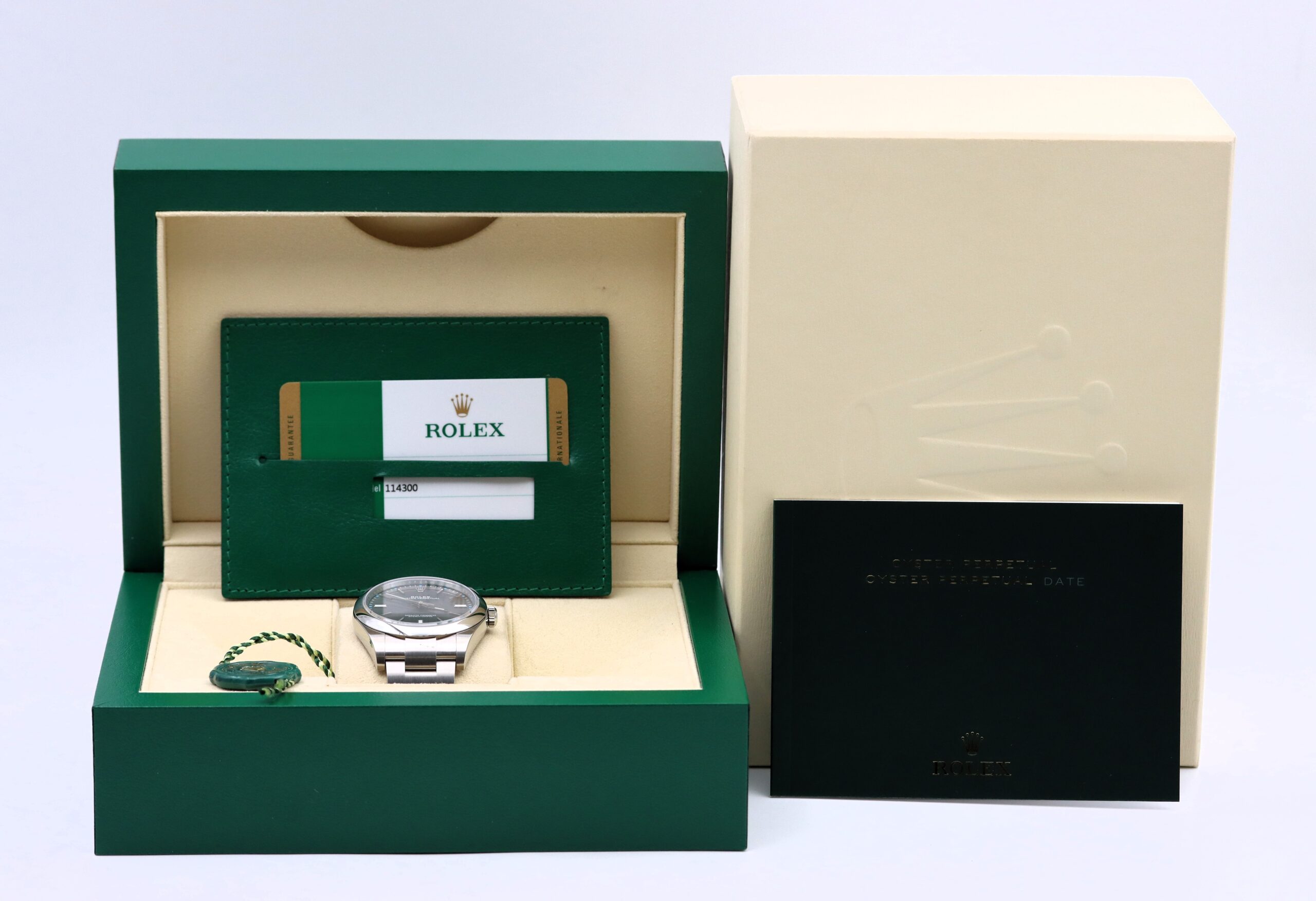 Rolex Oyster Perpetual 39 Dark Rhodium Dial Full Set 2018 - immagine 7
