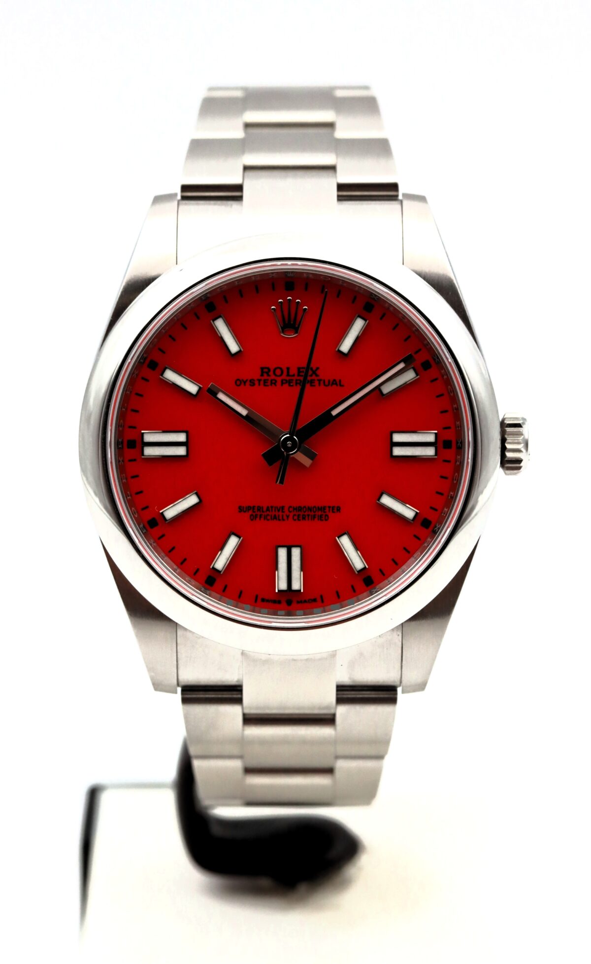 Rolex Oyster Perpetual 41mm 124300 Rosso Corallo Full Set 2021