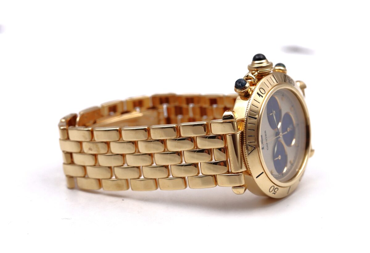 Cartier Pasha Chrono Full Gold 38mm Ref 1991