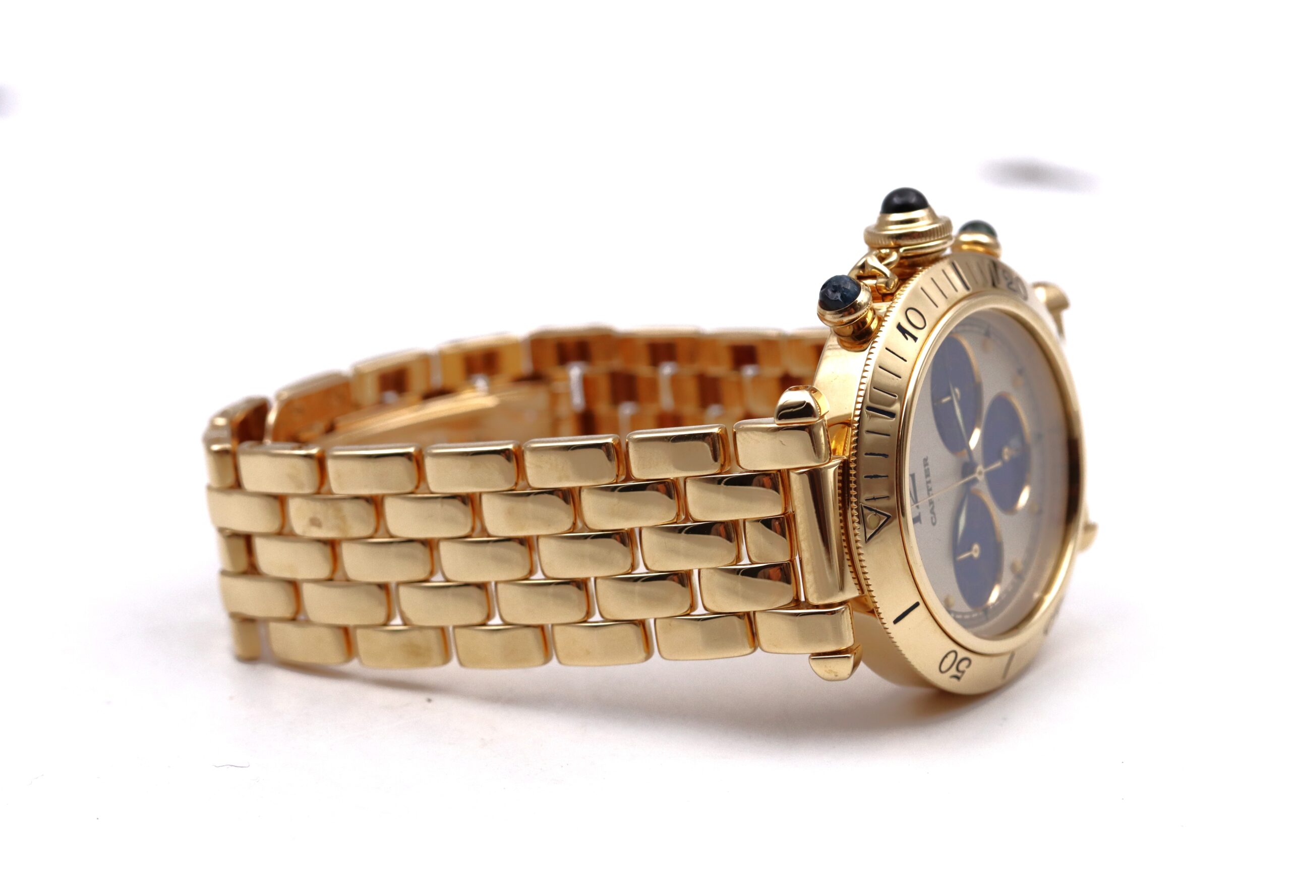 Cartier Pasha Chrono Full Gold 38mm Ref 1991