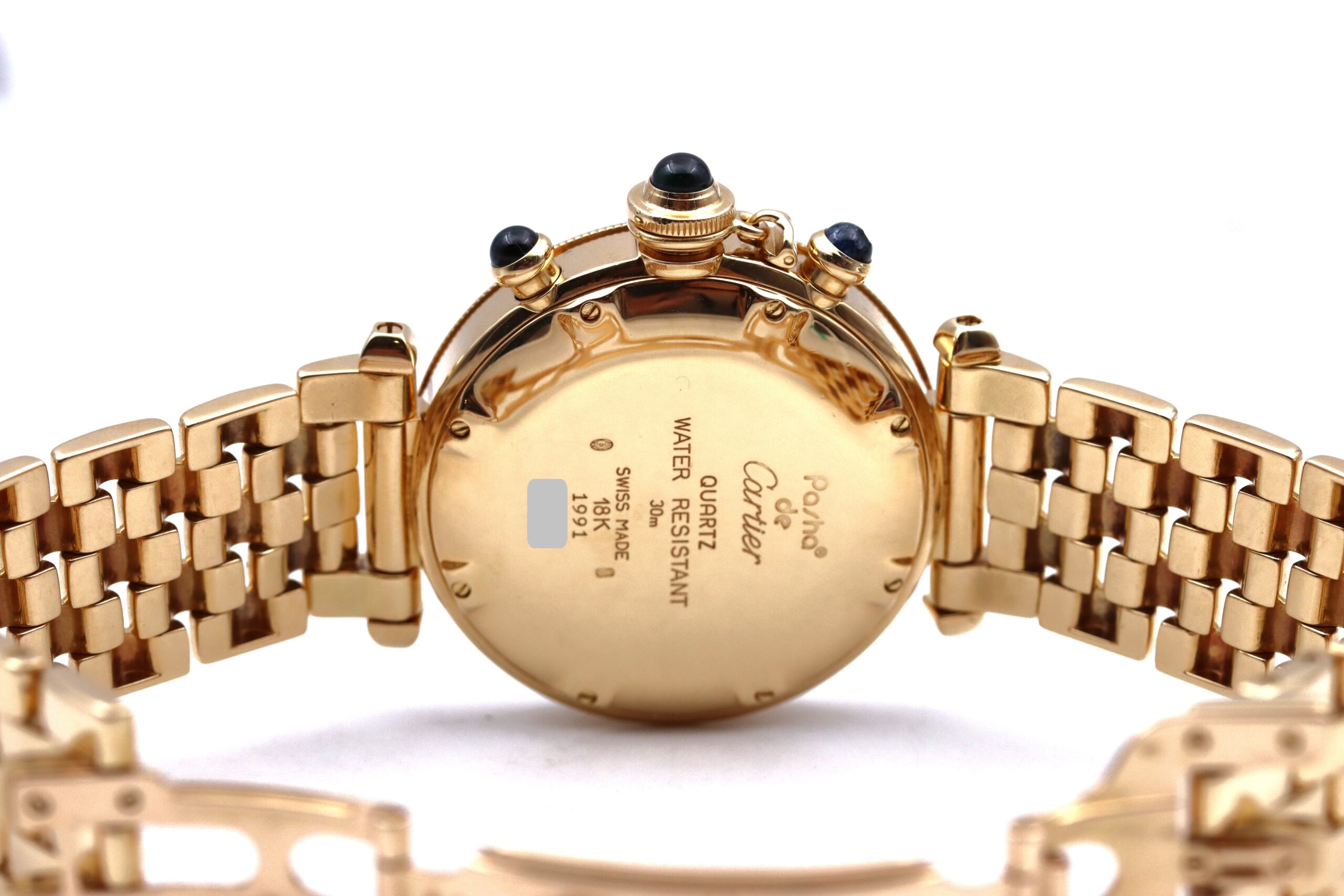 Cartier Pasha Chrono Full Gold 38mm Ref 1991